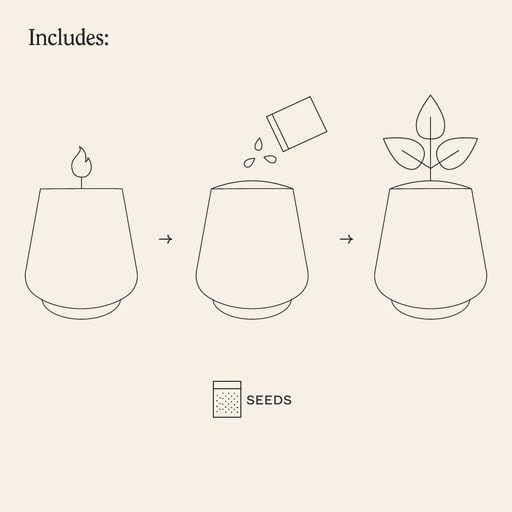 Modern Sprout Rooted Candle Grow Set, Indoor Herb Garden, Seed Starter Set, Organic, Non-GMO, Lavendar & Cedarwood