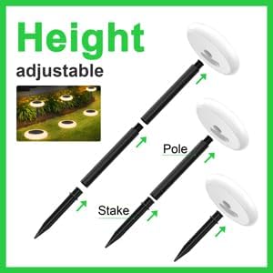 intelamp Colorful Solar Lights for Outside Solar Garden Lights Backyard Decor Outside Lights for Yard Color Changing Solar Pathway for Yard Garden Pathway,6 Pack