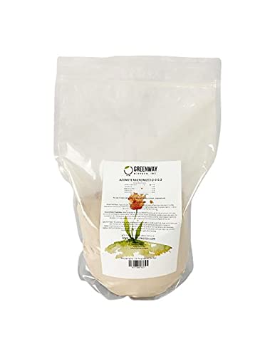 Greenway Biotech Azomite Rock Dust Volcanic Ash Organic Fertilizer with Micronutrient and Trace Minerals- Natural Mineral Soluble Plant Fertilizers for Enhances and Increases Crop Yield (10 Pounds)