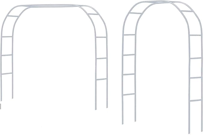 Tytroy Reconfigurable & Easy-to-Assemble Metal Outdoor & Indoor 7'6" Garden or Wedding Arch Arbor for Wedding Bridal Party Elegant Decorations & Garden Climbing Plants Vines (White 1PC)