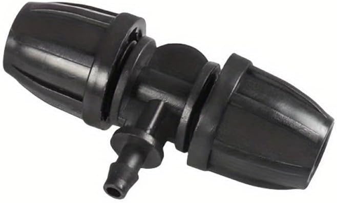 10PCS 5/16 Inch Irrigation Fittings Barbed Tee Connectors For (5/16" ID X0.43-0.47" OD) 11-12mm PE Drip Tubing Pipe Barbed Tee Connectors (BLACK)