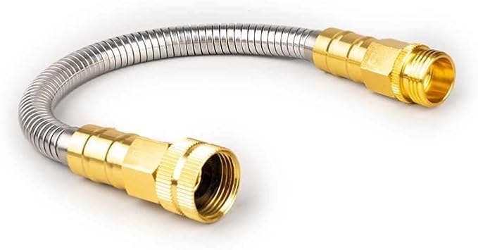 Stainless Steel Garden Hose: Durable Quality Metal with High-pressure Water Output for Gardeners(1FT)