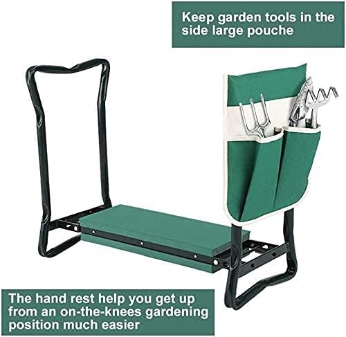BESTHLS Garden Kneeler and Seat - Heavy Duty Folding Stool for Gardening, Protects Knees and Back, Supports up to 330 lbs - Ideal for Gardeners