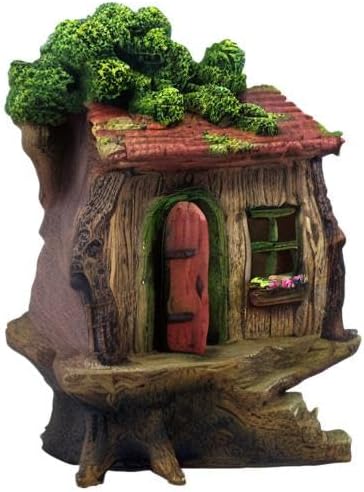 Fairy Garden House – Fairy House for Outside – 9” High with Door That Opens – Sturdy Fairy Garden Building – Lovely Miniature Garden Accessories Supplies