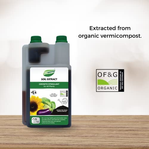 Ecoworm Soil Extract Organic Vermicompost Fertilizer for Indoor and Outdoor Flowers - 35 fl oz (Makes 53 gallons)