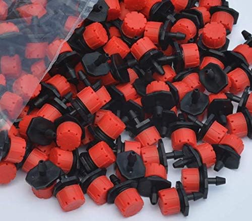 50PCS Adjustable Irrigation Drippers Sprinklers 1/4 Inch Emitters Drip Watering System for Vegetable Gardens, Flower beds, Lawn, Herbs Gardens