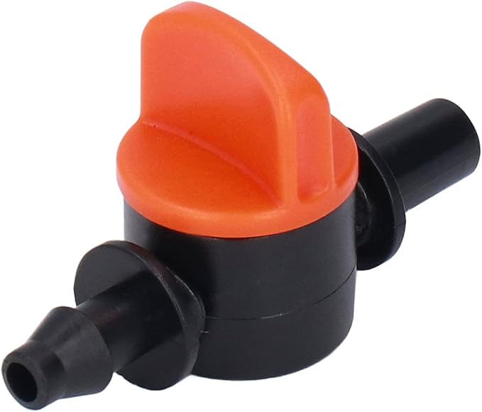 50 pcs Drip Irrigation Shut Off Valve,1/4 Inch Garden Hose Valve, Plastic Water Hose Valve Fit 1/4 Inch Drip Irrigation Valve Tubing