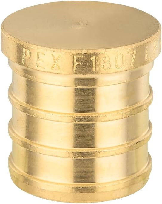 (Pack of 10) EFIELD Pex Plug 1-inch End Cap Brass Crimp Fittings, ASTM F1807