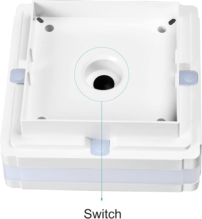 Sumaote Solar Post Cap Light, 52 LED 160LM 6x6 Solar Post Lights, IP65 Waterproof Outdoor for 4x4 5x5 6x6 Wooden Posts, 6000K White SMD Lighting for Deck Fence Garden Porch, White Shell, 4 Pack
