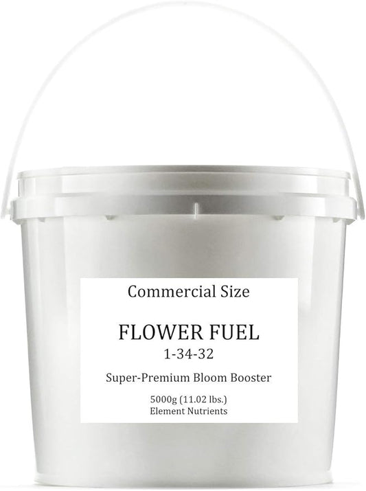 Bloom Booster and Yield Enhancer for Plants - Big, Heavy, Healthy Harvests, for Use in Soil and Hydroponics - Concentrated Phosphorus and Potassium - Flower Fuel 1-34-32, 5000g