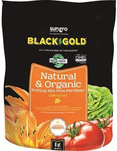 Black Gold 1302040 8-Quart All Organic Potting Soil 2 Pack