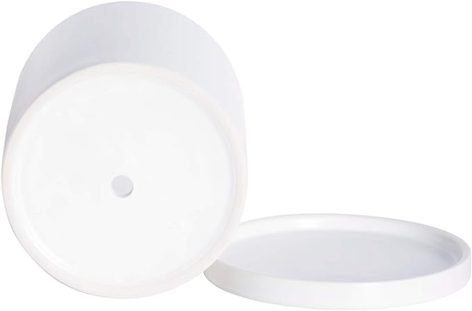 Planters for Indoor Plants Ceramic Flower Succulent Plant Pots with Drain Hole Saucer Decor for Home Office (6 inch White)