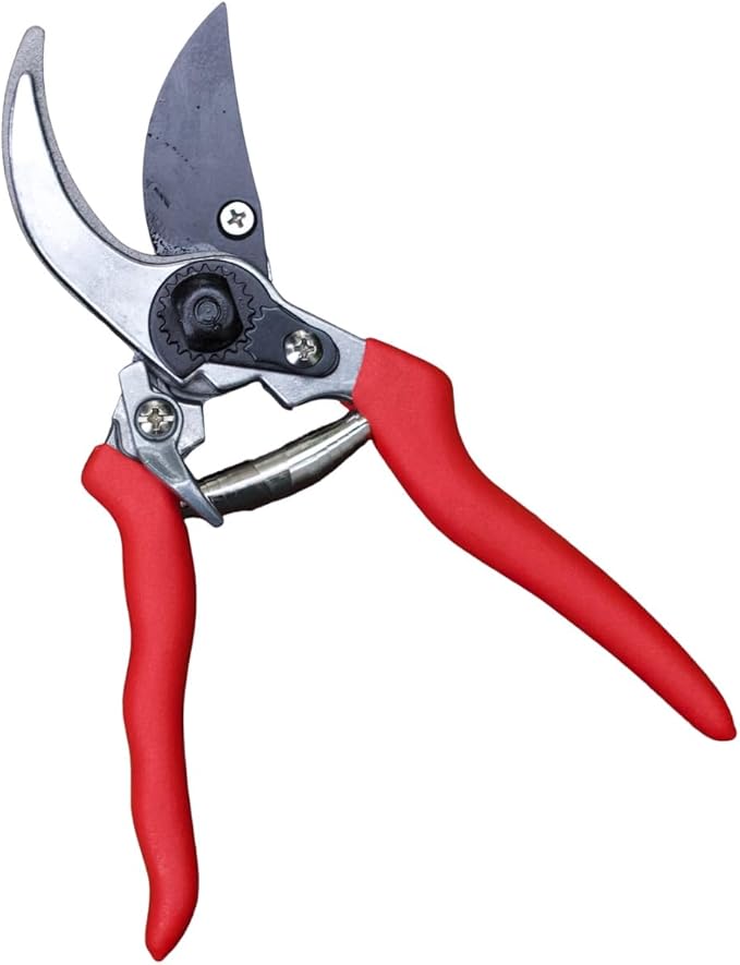 Raysbee Premium Plant Cutting 8' Professional Garden Bypass Pruner,Ergonomic,Rust-Resistant,Sharp Heavy duty Carbon Steel Blade, 1/2" Cutting, Non-slip Grip, Garden Scissors, Clippers, Shears