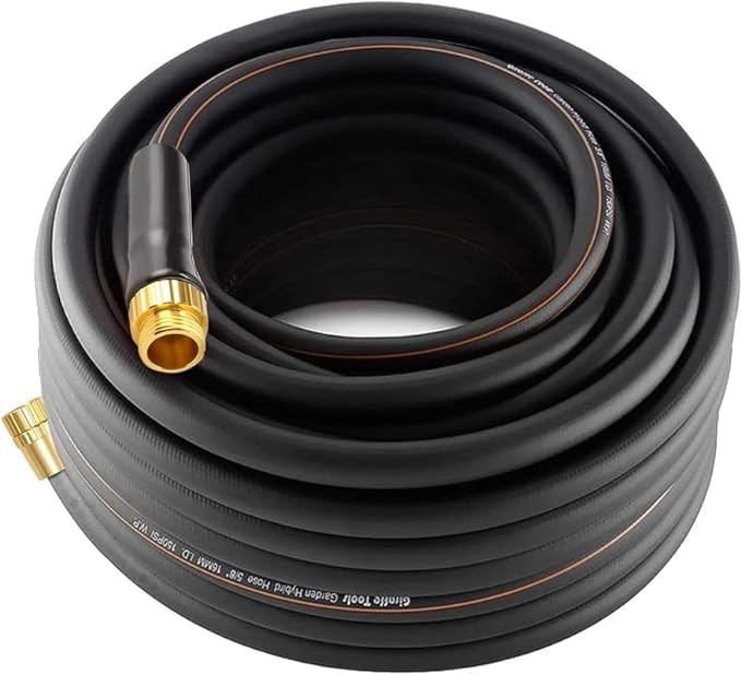 Giraffe Tools Garden Hose 75ft x 5/8", Water Hose Heavy Duty, Lightweight, Flexible Hybrid Hose with Swivel Handle, Male to Female Fittings
