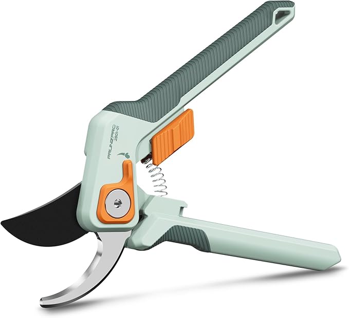 PrunePro Pruning Shears for Gardening Professional Bypass Hand Pruner Up to 1 Inch Cut Capacity Sharp Stainless Steel Blade Garden Scissors Plant Flower Garden Clipper 1 Pack