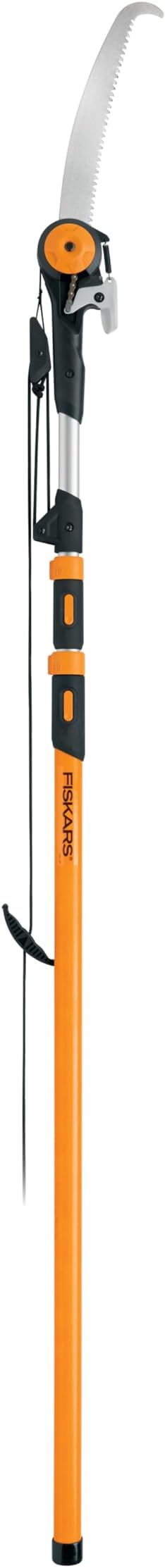 Fiskars 7-16 ft. Extendable 2-in-1 Pruner and Pole Saw For Tree Trimming, Tree Trimmer with Chain-Drive for Cutting Branches up to 1.25" Diameter with More Power, Garden Tools