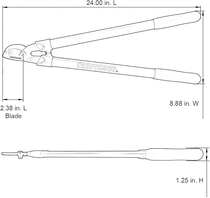 CRAFTSMAN CMXMKIT0170 Tree & Shrub Pruning Set with Bypass Pruning Shears, Bypass Lopper and Folding Pruning Saw