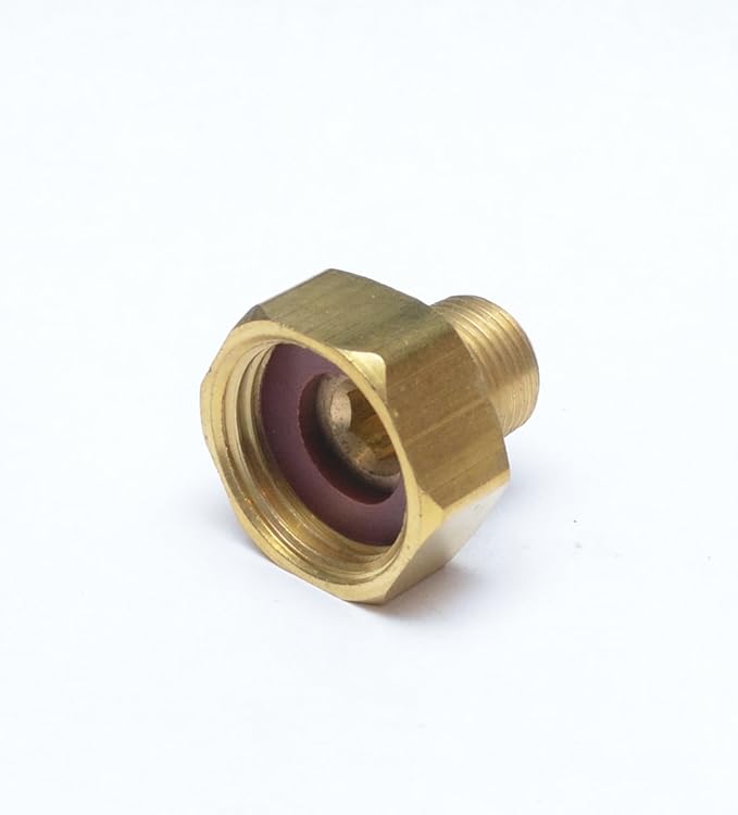 3/8" Male NPT MPT MIP to 3/4" Female GHT Garden Hose Thread Adapter Brass Fitting Fuel/Air/Water/Boat/Gas/Oil WOG House/Boat/Lawn/Power Wash/Irrigation
