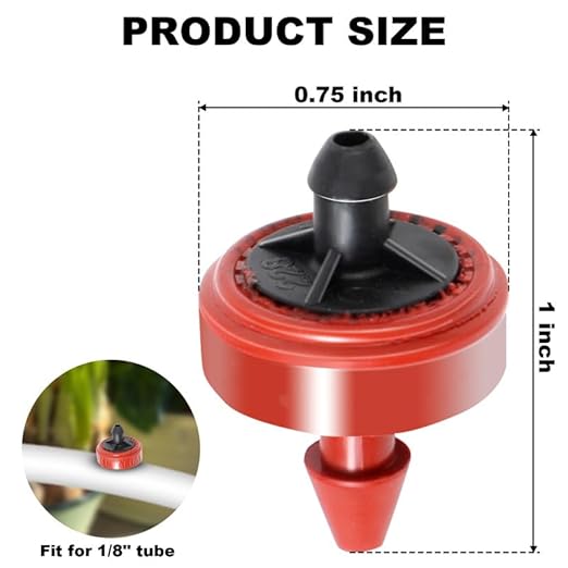 0.5 GPH Pressure Compensating Junior (PCJ) with Barb Outlet Dripper Emitters (100)