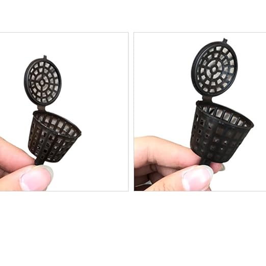 Happyyami 100PCS Plastic Bonsai Fertilizer Box with Lid - Practical Container for Orchid and Succulent Plant Nutrition, Portable Gardening Tool for Home and Garden Size S (Black)