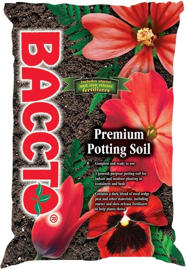 1225 Baccto Premium Potting Soil, 25-Pound (Four Pack)