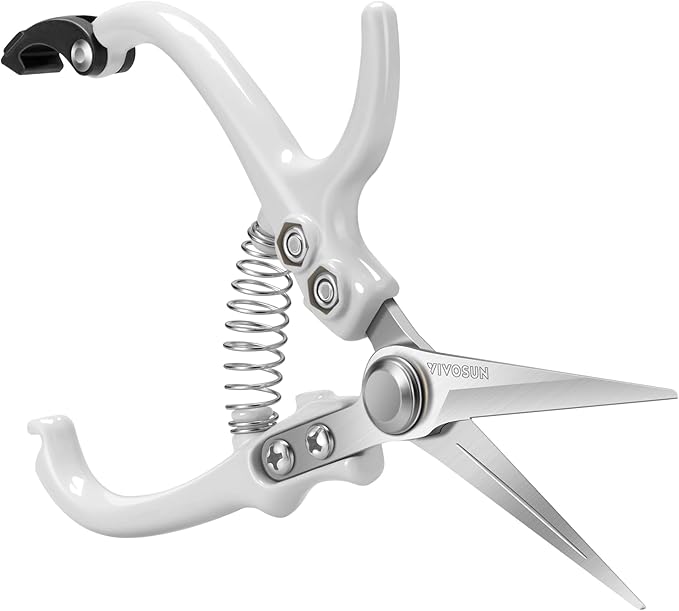 VIVOSUN Pruning Shears for Gardening, Lightweight Plant Pruners for Gardening, Garden Scissors for Cutting Flowers, Trimming Branches, Indoor Plant Scissors, Stylish Q-Shaped Garden Tools for Women