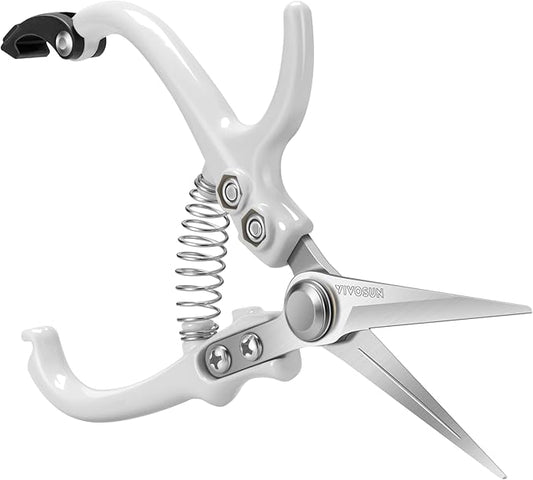 VIVOSUN Pruning Shears for Gardening, Lightweight Plant Pruners for Gardening, Garden Scissors for Cutting Flowers, Trimming Branches, Indoor Plant Scissors, Stylish Q-Shaped Garden Tools for Women