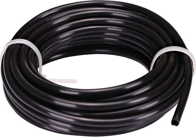 Raindrip 016025P 1/4-Inch Drip Irrigation Supply Tubing, 25-Foot, for Irrigation Drippers, Drip Emitters, and Drip Systems, Black Polyethylene