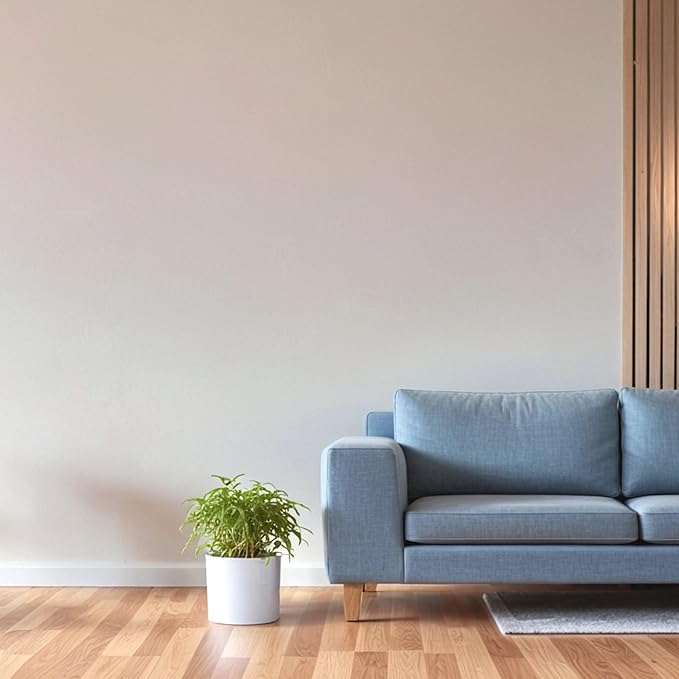 Fox & Fern 8 Inch Plant Pot with Drainage Plug — Premium Lightweight Fiberstone Matte White Planter; Indoor & Outdoor Planter; 8 Inch Pots for Plants; Weather Resistant & UV Resistant