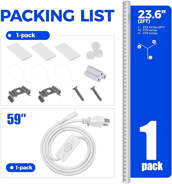 Barrina T5 Pro LED Grow Lights for Indoor Plants Full Spectrum, 2FT 10W Plant Lights for Indoor Growing with Reflector Cup, Grow Light Lamp with Individual Switch, Yellow, 1 Pack