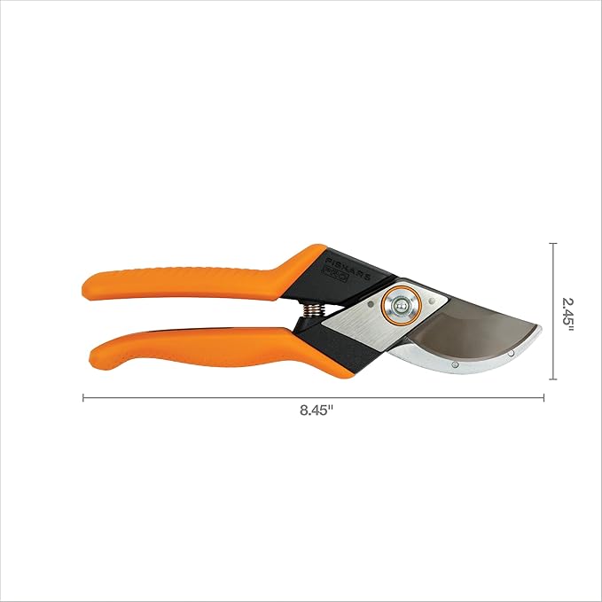 Fiskars Pro Pruner Shears, Garden Clippers, Gardening Scissors with Sharp Non-Stick Steel Rust Resistant Blade