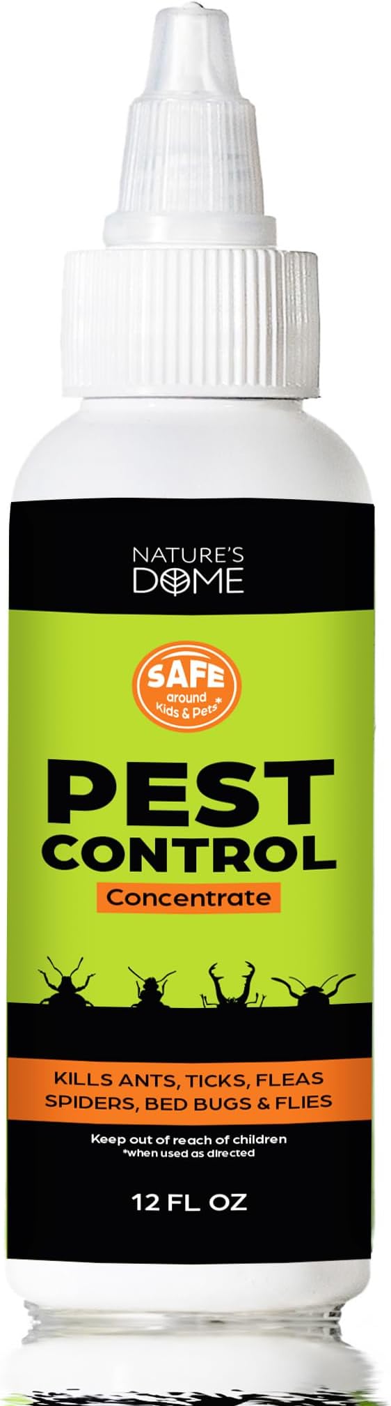 Nature's Dome 12 oz Pest Control Concentrate – Makes 1 Gallon – Eco-Friendly, Plant-Based Formula for Ant, Roach, Spider, Fly, Flea & Insect Control – Child & Pet Safe for Indoor/Outdoor Use