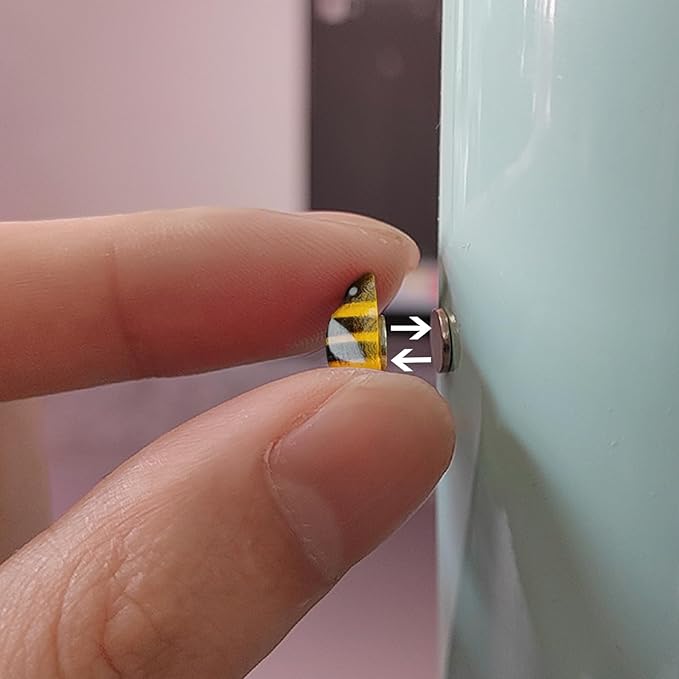 8pcs Plants Magnets Tiny Bee Pins Charms Funny Potted Plant Safe Magnets Cute House Plant Accessories,Christmas Decoration Gift for Plants Lovers (Bee)