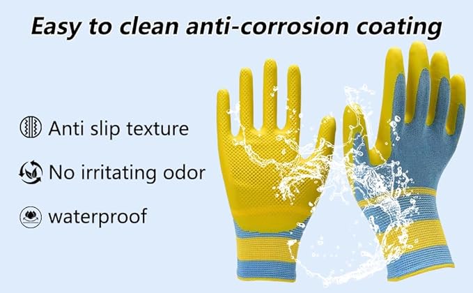 gardening gloves 12 Pairs for work cleaning welding or mechanix material cotton rubber or latex for women or men