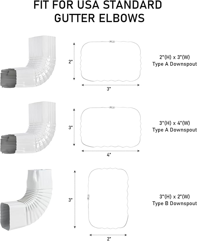 Elenon Goose Decorative Gutter Downspout Extension Statue, Duck Gutter Guardian Rain Downspout Extender, Garden Splash Block Outdoor Sculpture for 3" × 4" Down Spouts Decor