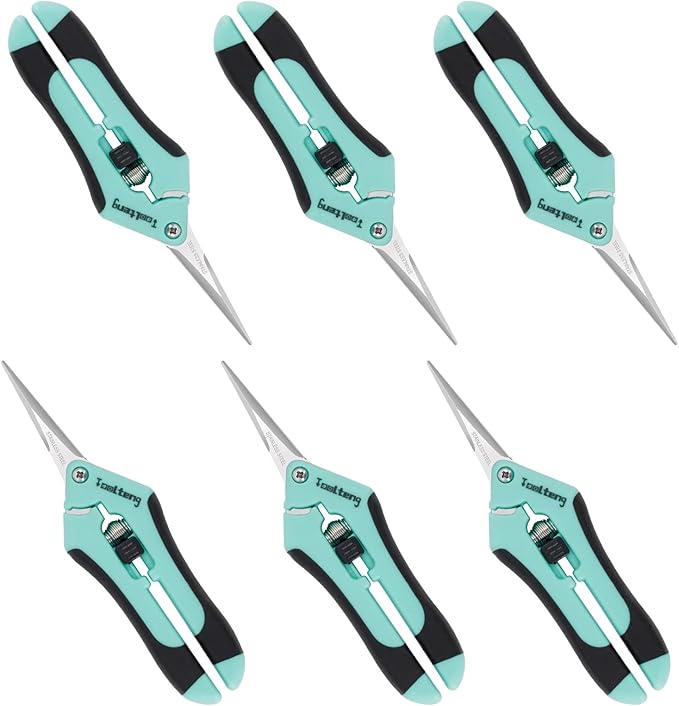 1 Pack Pruning Shears, Garden Trimming Scissors, Gardening Hand Pruning Snips, Titanium Coated Precision Bonsai Pruning Shears, Convenient and Efficient Flower Cutters (Blue)