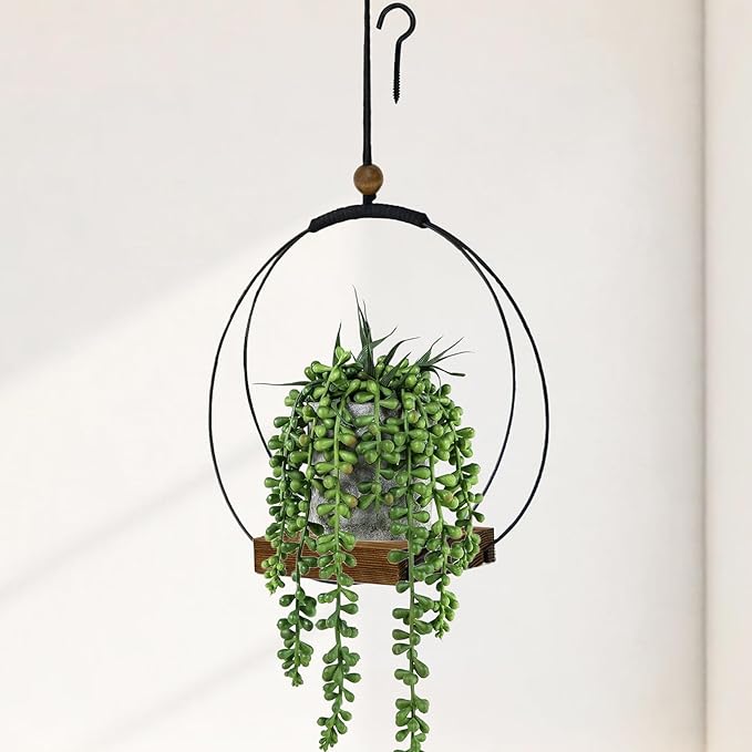 Hanging Planter for Indoor Plants - Outdoor Plant Hanger, Mid Century Metal Plant Hanger, Plant Hanger Indoor Conner Ceiling, Gift for Mom, Plant Lovers, Housewarming