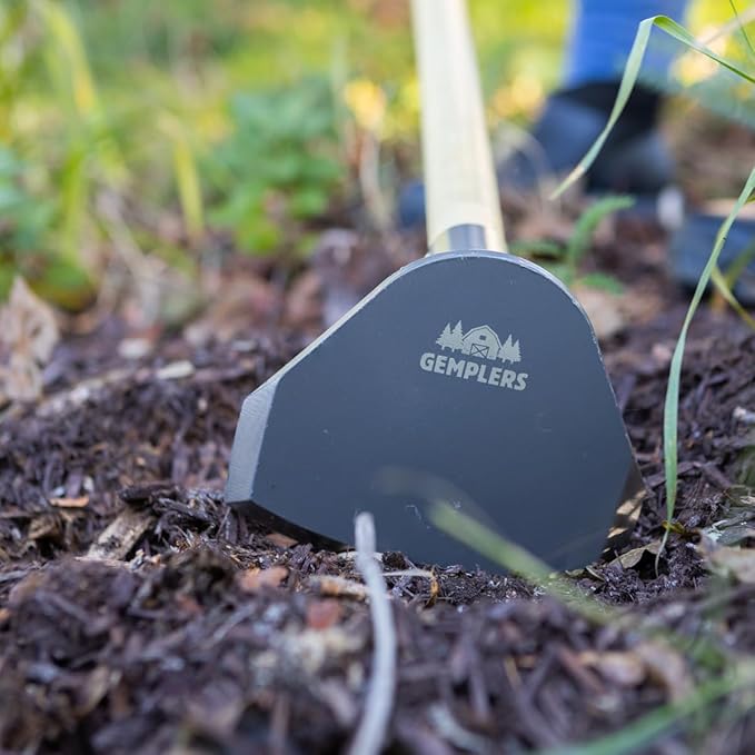 Gempler's 7" Field Hoe with Wood Handle for Weeding and Cultivating, Steel Gardening Tool