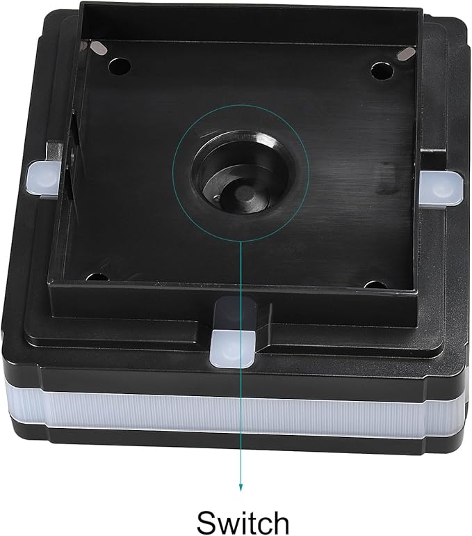 Sumaote Solar Post Lights 160LM 52 LED - 6x6 Post Cap Solar Light Outdoor Deck Fence Lights fit 4x4 5x5 6x6 Wood Posts, IP65 Waterproof for Garden Porch Patio, 6000K White Lighting, 4 Pack