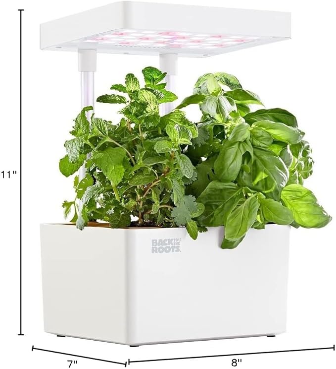 Back to the Roots Hydroponic Grow Kit, Indoor Garden with Light (Matte White), Organic Seeds Included, Gardening Gift, Everything Included