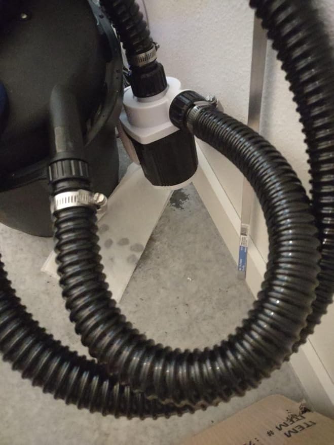 Pond Tubing ID 1” × 50ft Black Corrugated Flexible Reinforced Waterfall Pond Tube Sump Pump Hose, Non-toxic & Kinkproof (50 ft, 1" ID)