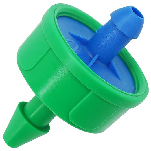 0.5 GPH Drip Irrigation Emitters Pressure Compensating Drippers Constant Flow Heads Parts Garden Flower Pots Plants Systems Dig Kit for 1/4 Inch Watering Tubing Line 50-Pack, 1/2 GPH