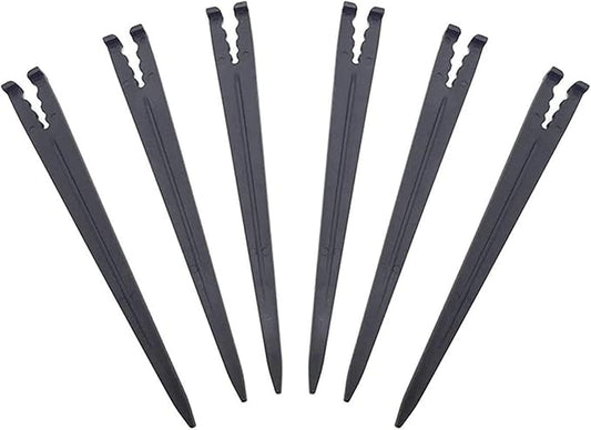 (100-Pack) 1/8-1/4" Inch Universal Drip Tubing Hold Stakes for Irrigation, Greenhouse, Garden, and Hydroponics Growing (1/8" & 1/4" 100-Pack)