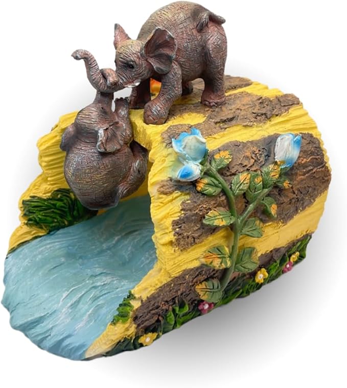 Elephant Gutter Downspout Extension Statues Garden Decoration,Rain Downspout Diverter Garden Statue,Decorative Gutter Extension,3"×4" Downspout Splash Block,Animal Resin Statue Outdoor Décor
