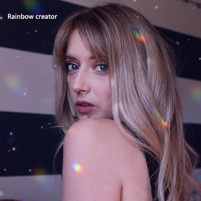 MerryNine 30mm/1.18" 15 Pack Crystal Ball Prism Sun Shine Catcher Rainbow Pendants Maker, Hanging Crystals Prisms for Windows, for Feng Shui (Multicolor)