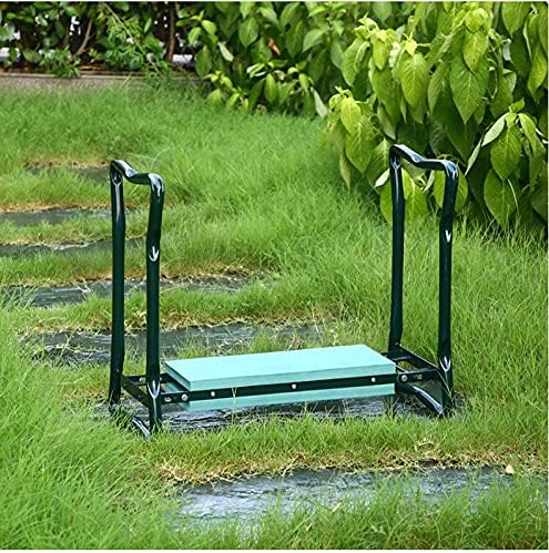 2-in-1 Garden Kneeler and Seat Gardening Chair Protects Your Kneesb Foldable Garden Bench Garden Stools Bench Comes with A Free Tool Pouch EVA Foam Pad (Light Green)
