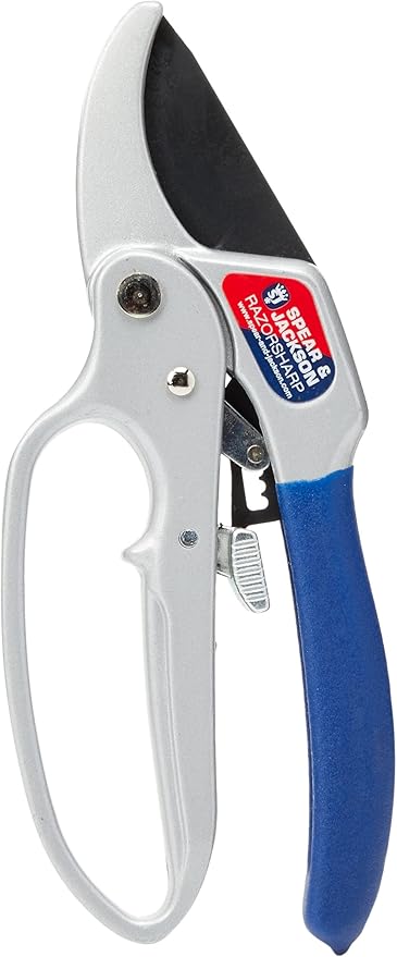 Spear & Jackson CUTTINGSET1 Ratchet Anvil Pruners and Blade Sharpener Set