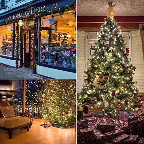 C9 Christmas String Lights Outdoor 100ft Vintage Christmas Tree Lights for Indoor Outdoor Roofline Patio Room Holiday Party Backyard Xmas Decoration, Black Wire, 100+4 Bulbs, Not Connectable