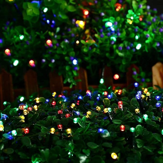 Joomer Solar Christmas Lights Outdoor 4 Pack Total 156FT 400LED 8 Lighting Modes Solar String Lights Waterproof Fairy Tree Lights for Garden Yard Patio Christmas Decoration (Multicolor)