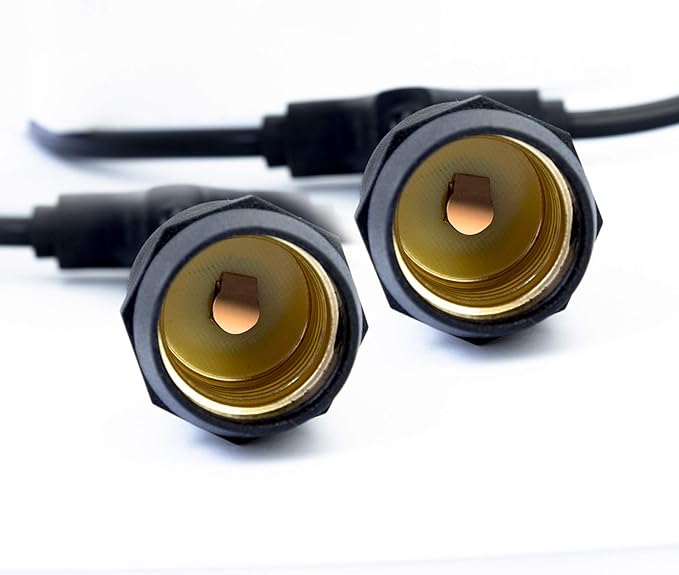 FRIDEKO HOME Waterproof Outdoor String Lights - 12Ft Commercial Grade Patio Lights Heavy Duty Light String Hanging Light Fixture with 11W S14 Bulbs for Deckyard Garden Porch Party Decor